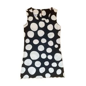 VINTAGE Y2K CLASSIC WHIMSY EUC Oversized Polka Dot Scalloped Hem Dress